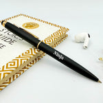 Personalized Twist Pen Metallic Body With Golden Clip