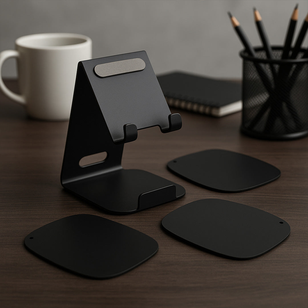 Personalized Mobile Stand with Matching Coasters | Love Craft Gifts