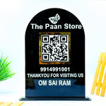 Custom QR Code Stand – Black & White Acrylic
