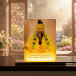 Premanand Maharaj Ji Warm LED Acrylic Table Lamp-5×6.5"