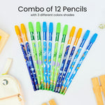 Personalized Space & Ocean Pencil With Eraser -Set of 12