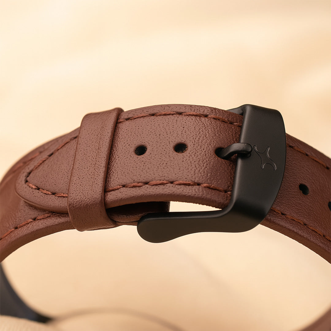 Fastrack Brown Leather Strap Watch with Personalized Gift Box | Love Craft Gifts