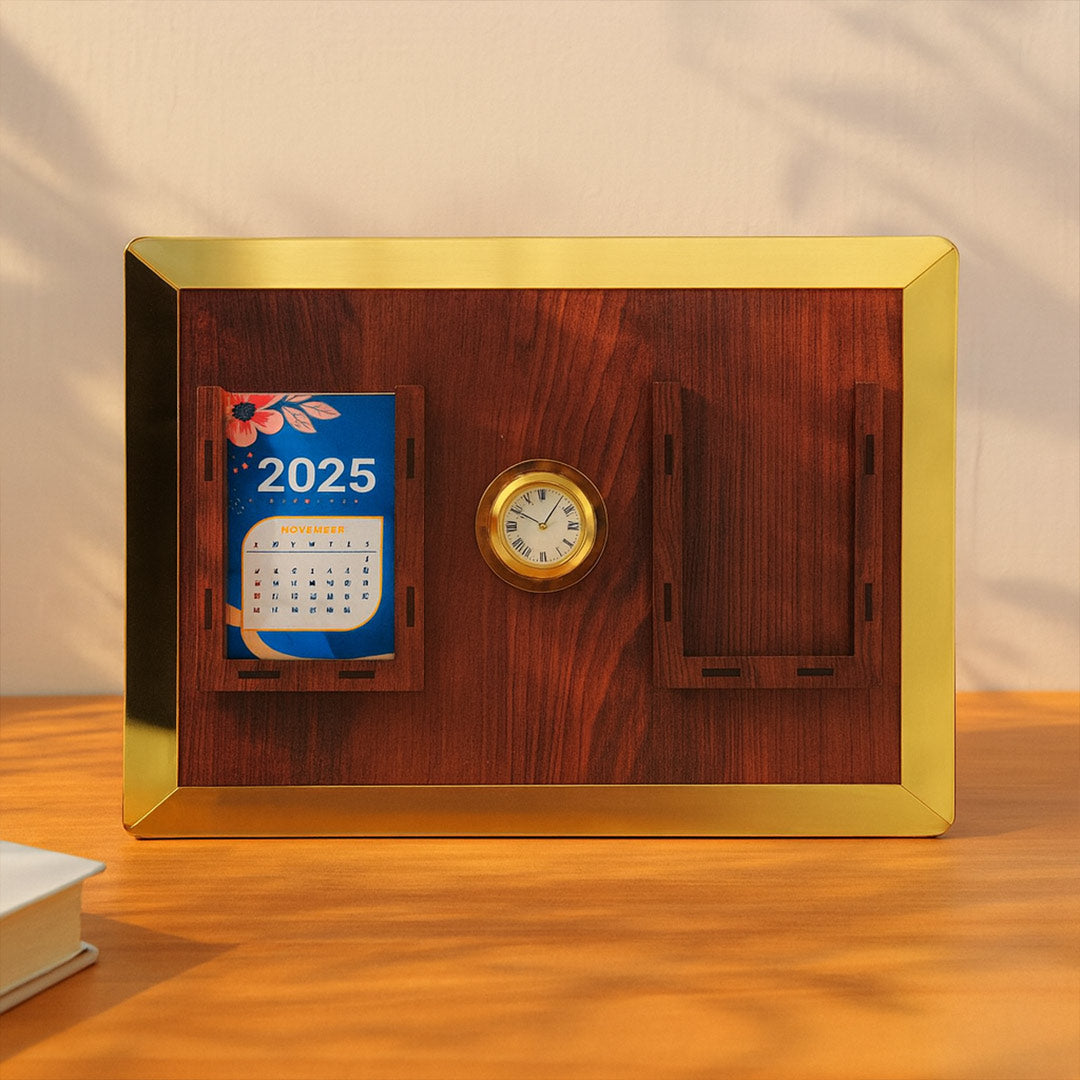 Personalized Wooden Piggy Bank with Calendar & Clock | Love Craft Gifts