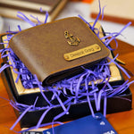 Premium Color Leather Wallet - Dark Brown