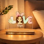 Personalized Cartoon Name LED Lamp for Kids (5×7 Inch)