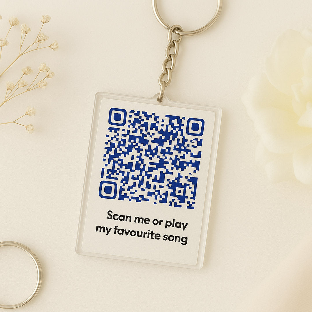 QR Code Spotify Love Keychain