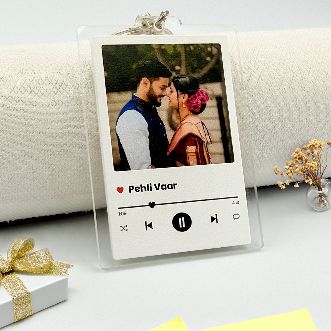 QR Code Spotify Love Keychain
