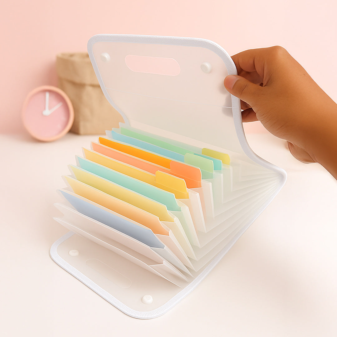 Personalized A4 File Folder with Floral Design – 13-Pocket Expandable Document Organizer | Love Craft Gifts