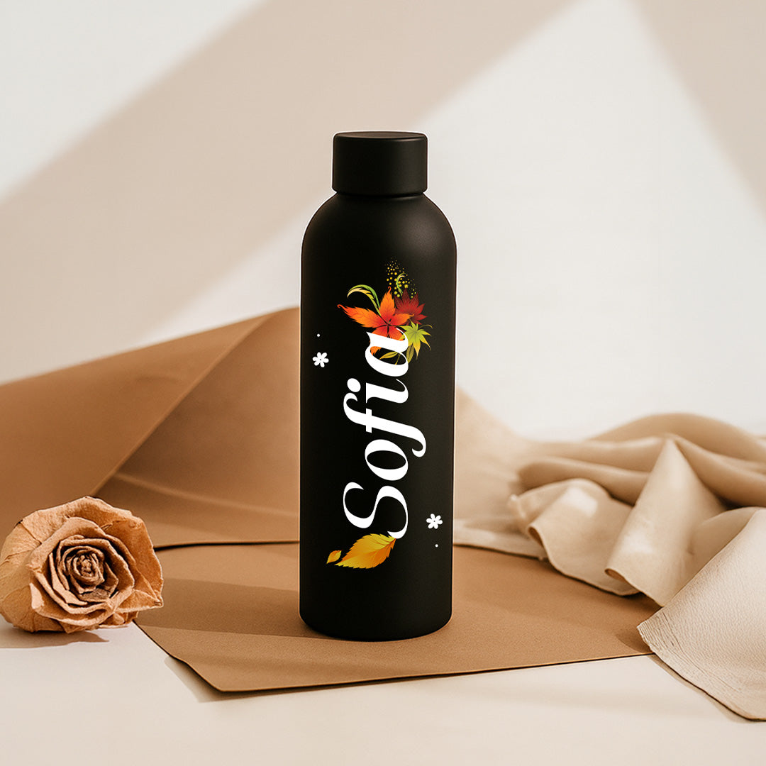 Personalized Floral Name Water Bottle | Love Craft Gifts