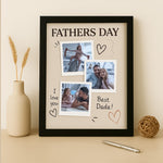 Personalized "Best Dada" Father’s Day Photo Frame – 3 Photo Collage with Message | Love Craft Gifts