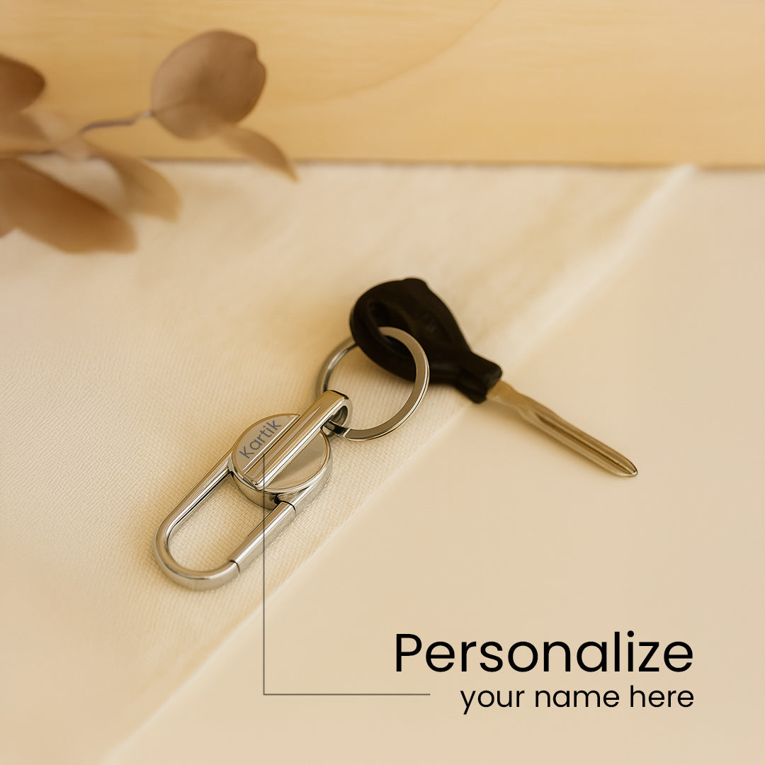 Premium Silver Metal Keychain with Name Personalization | Love Craft Gifts