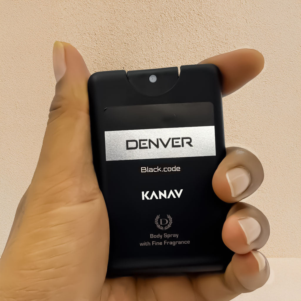 Personalized Denver Black Code Pocket Perfume | Love Craft Gifts