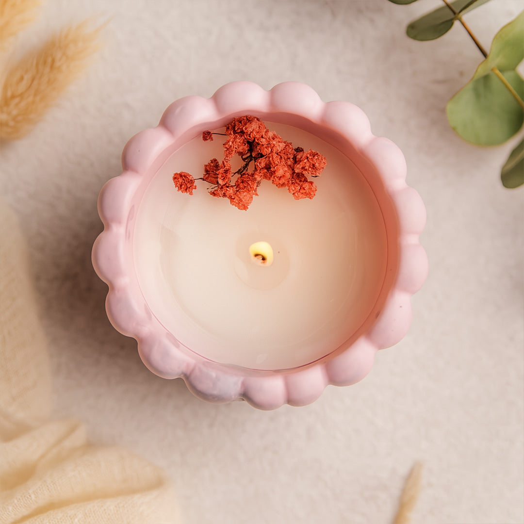 Ripple Jar Scented Candle – Blue & Pink Options | Love Craft Gifts