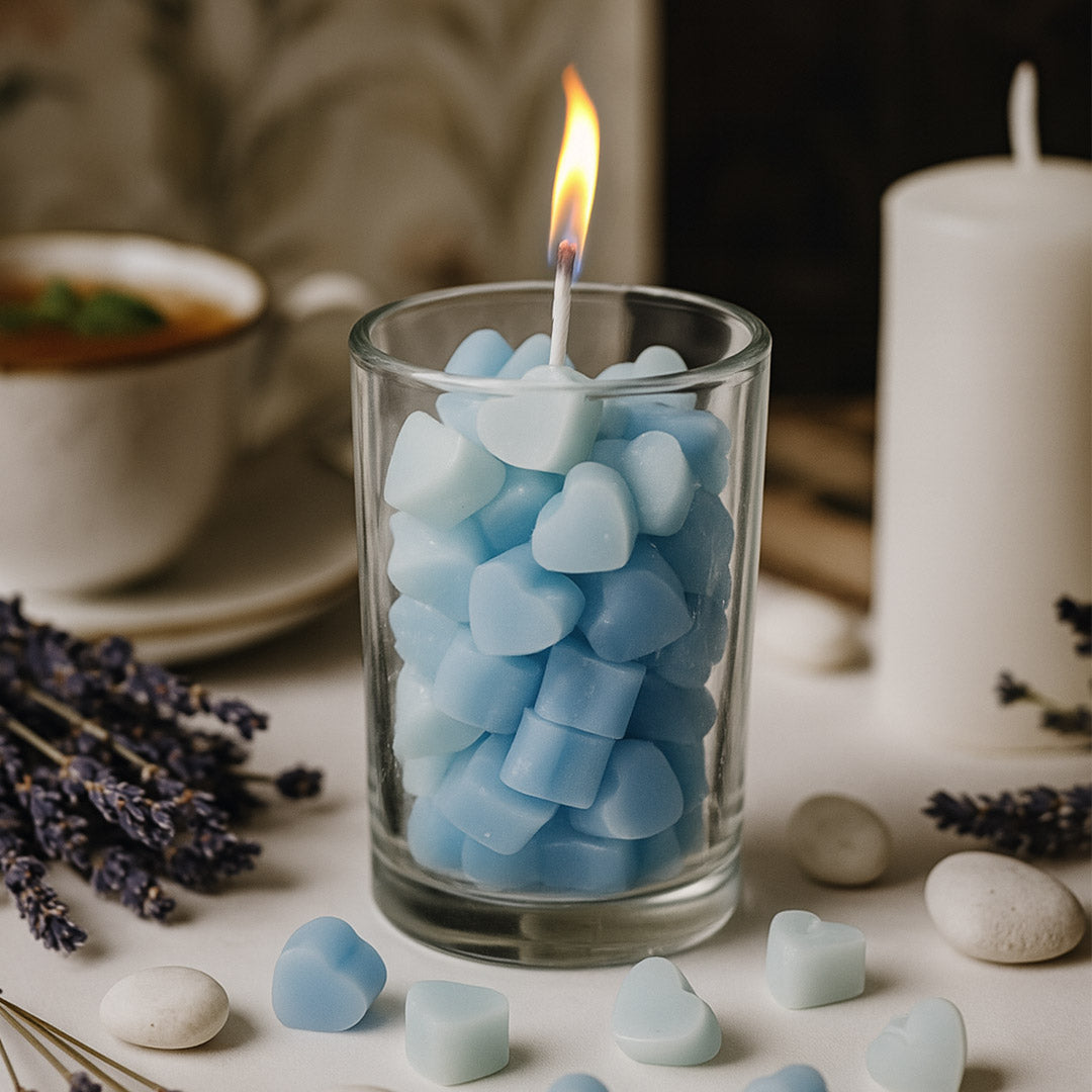 Personalized Heart Bubble Candle in Jar Glass | Love Craft Gifts