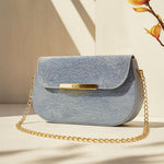 Blue Personalized Sling Bag with Golden Name Tag | Love Craft Gifts