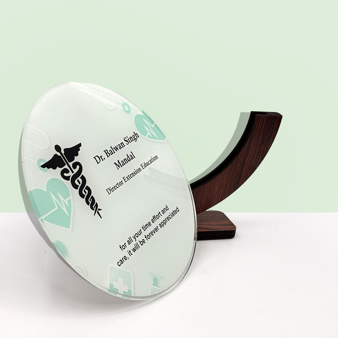 Custom Doctor Name LED Lamp with Heartbeat Design – Warm Light with Adapter | Love Craft Gifts