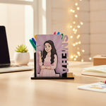 Customized Cartoon Pen Stand – 5×8" | Personalized with Name & Image