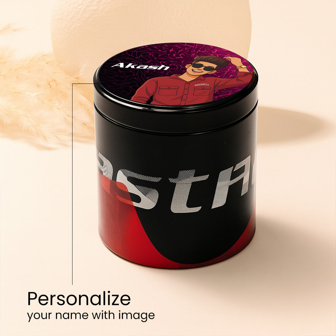 Fastrack Black Sporty Dial Watch with Personalized Gift Box | Love Craft Gifts