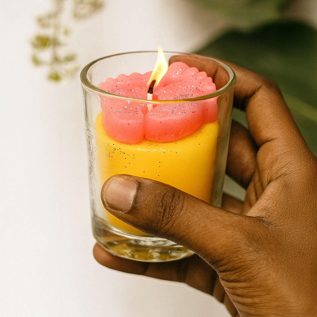 Dual-Tone Glitter Jar Candle | Love Craft Gifts