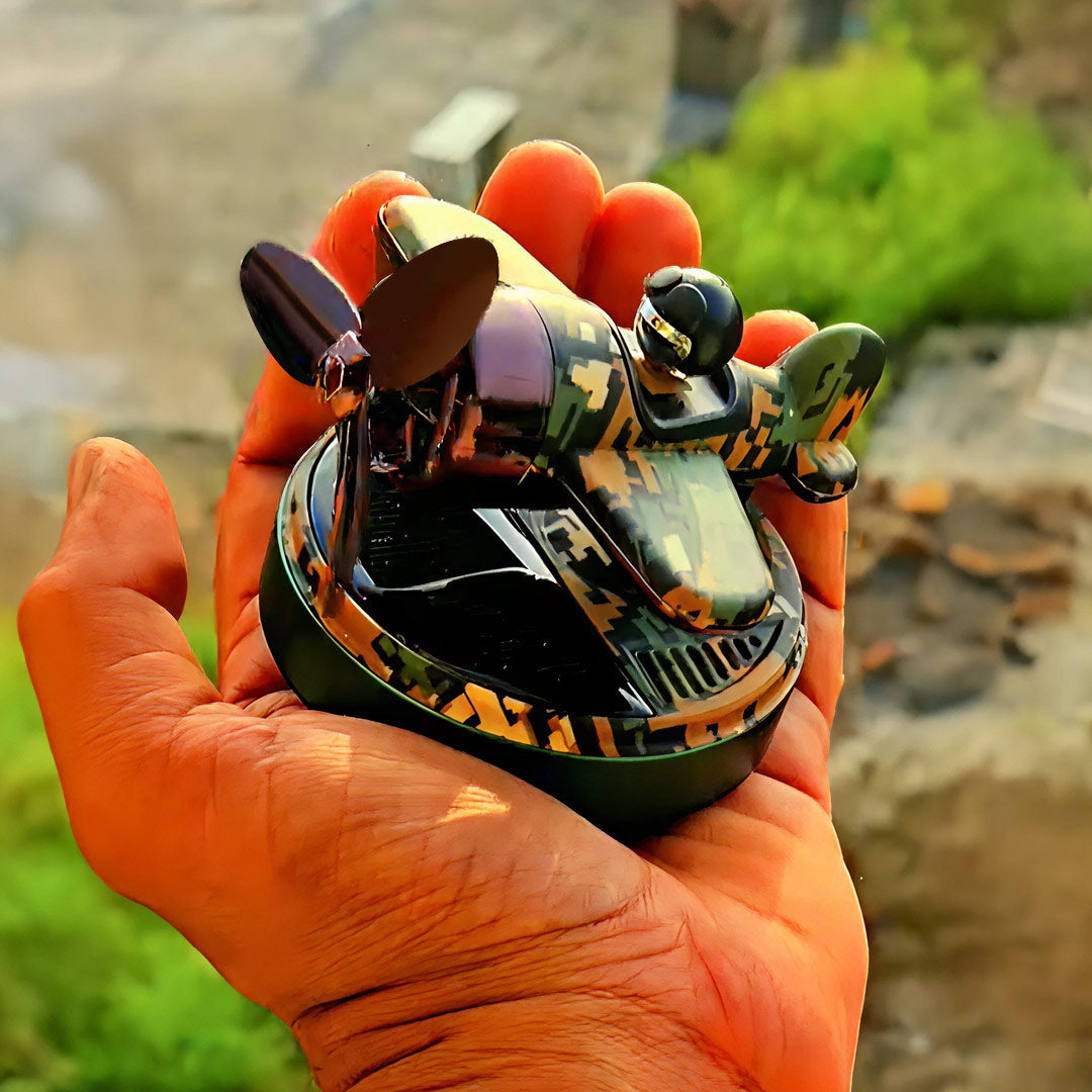 Personalized Propeller Plane Car Perfume – Camouflage Edition | Love Craft Gifts