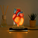 Custom Doctor Heart LED Lamp – Personalized Anatomical Heart Light for Medical Professionals | Love Craft Gifts
