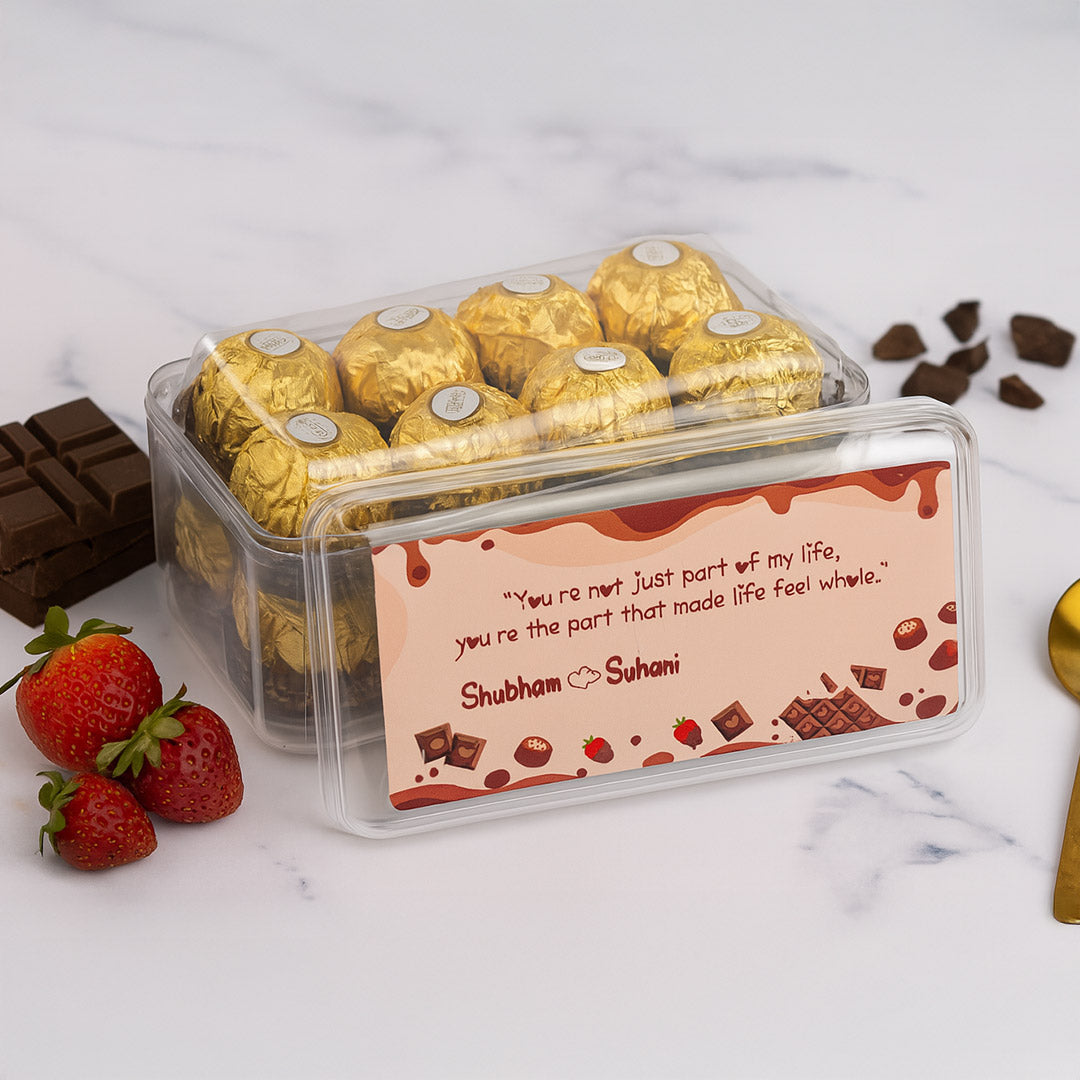 Personalized Ferrero Rocher Chocolate Gift Box – 16 Pieces | Love Craft Gifts