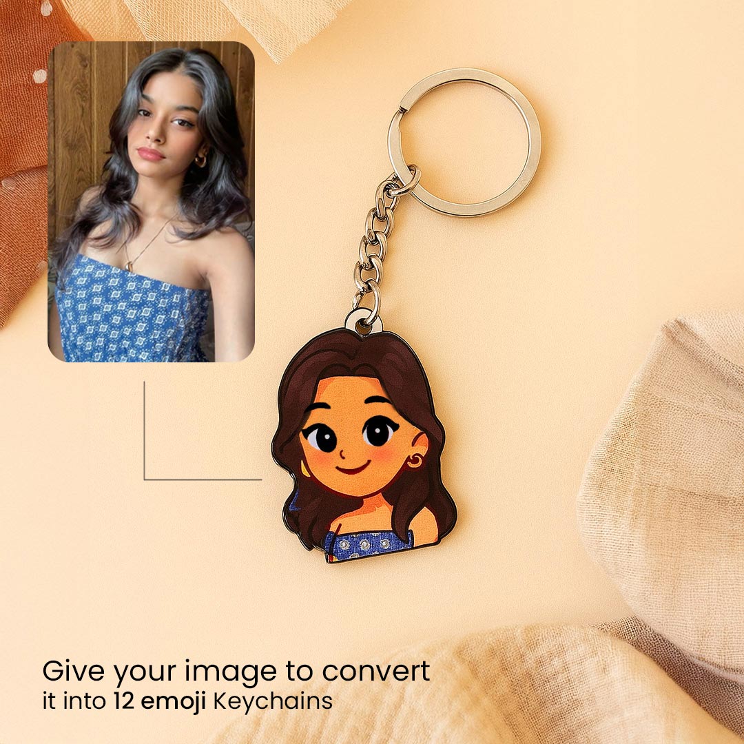 Personalized Emoji Keychain – 12-Piece Combo Set | Love Craft Gifts