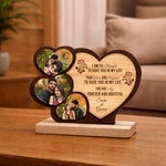 Personalized Couple Heart Photo Frame – Custom Love Message Wooden Frame (7×6 Inch) | Love Craft Gifts