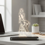 Personalized Name Acrylic LED Lamp (4 × 6 Inch) | Love Craft Gifts