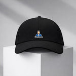 Personalized Photo Printed Black Cap – Custom Name & Picture Adjustable Baseball Hat for Men & Boys | Love Craft Gifts