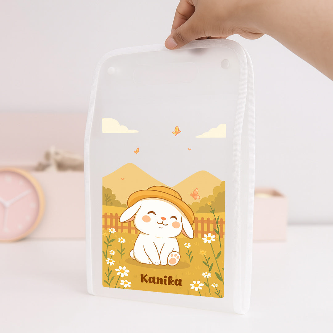 Personalized A4 File Folder with Floral Design – 13-Pocket Expandable Document Organizer | Love Craft Gifts