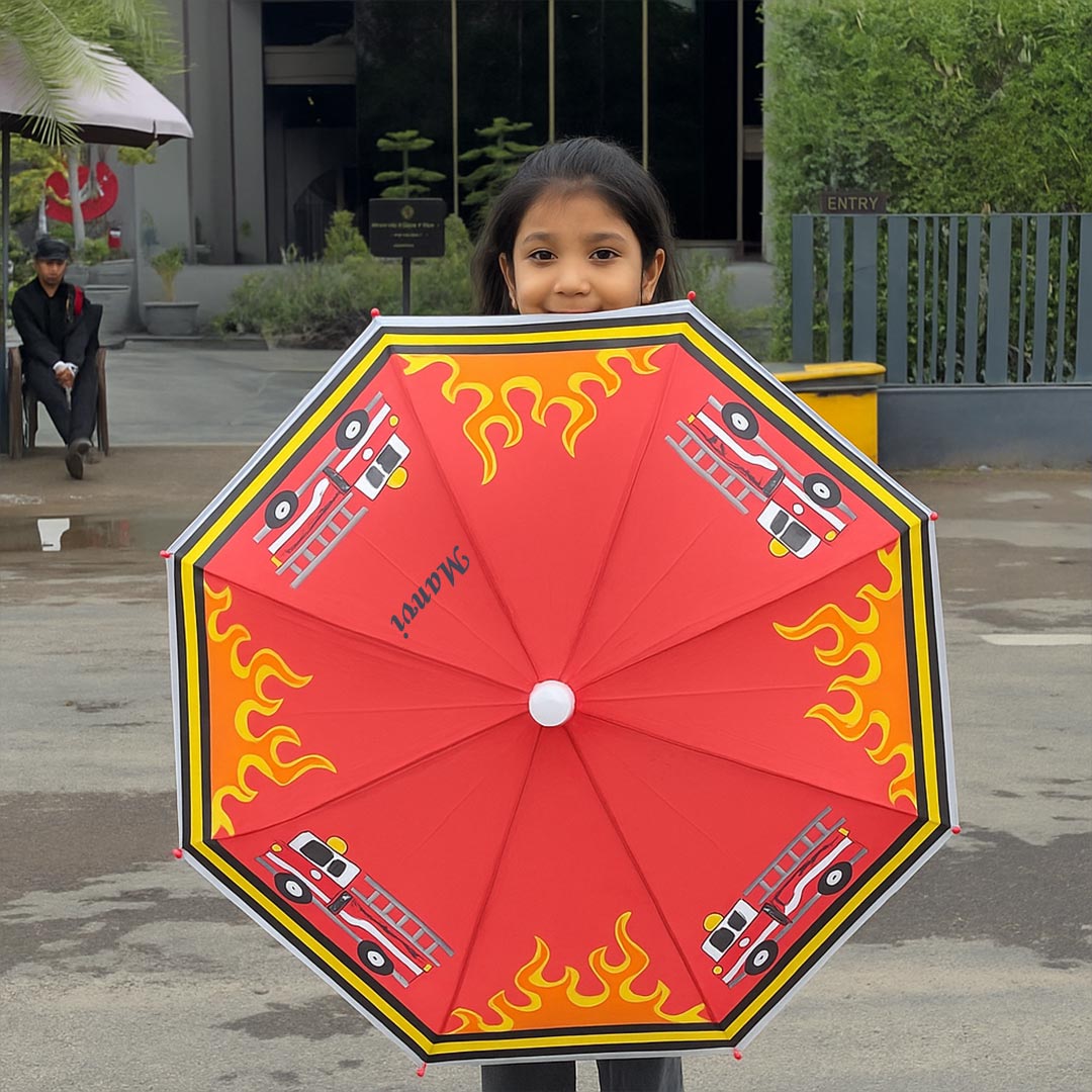 Red Firetruck Personalized Kids Umbrella | Love Craft Gifts