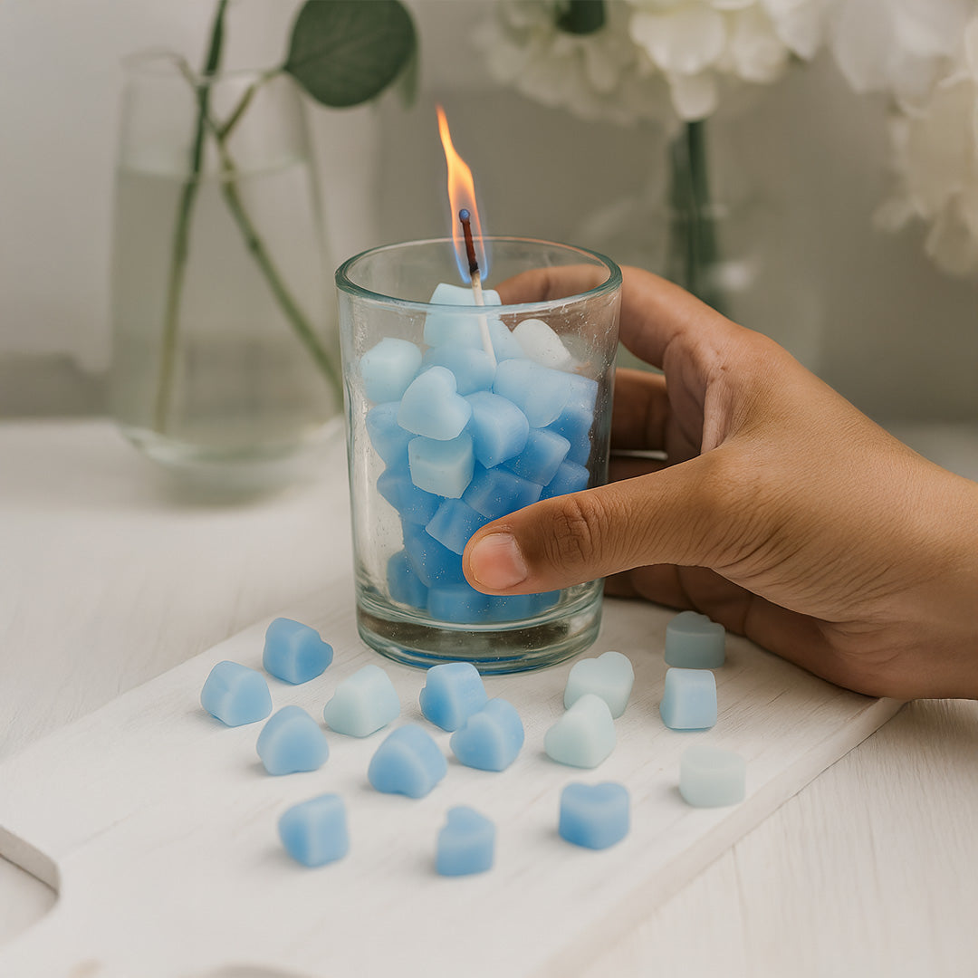 Personalized Heart Bubble Candle in Jar Glass | Love Craft Gifts