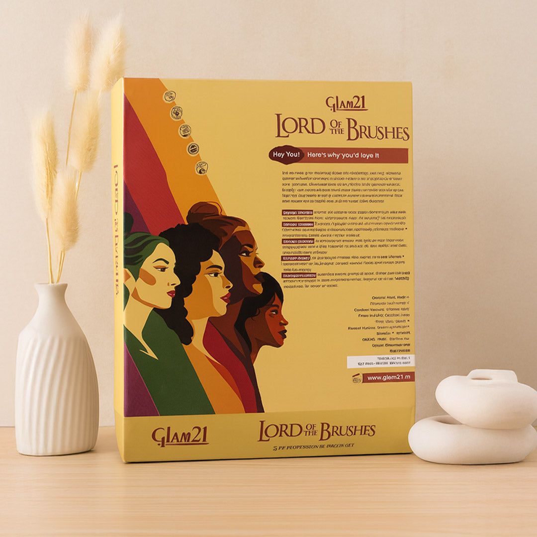 Glam 21 Lord of the Brushes | Set of 6 Makeup Brushes | Custom Name on Handle | Love Craft Gifts