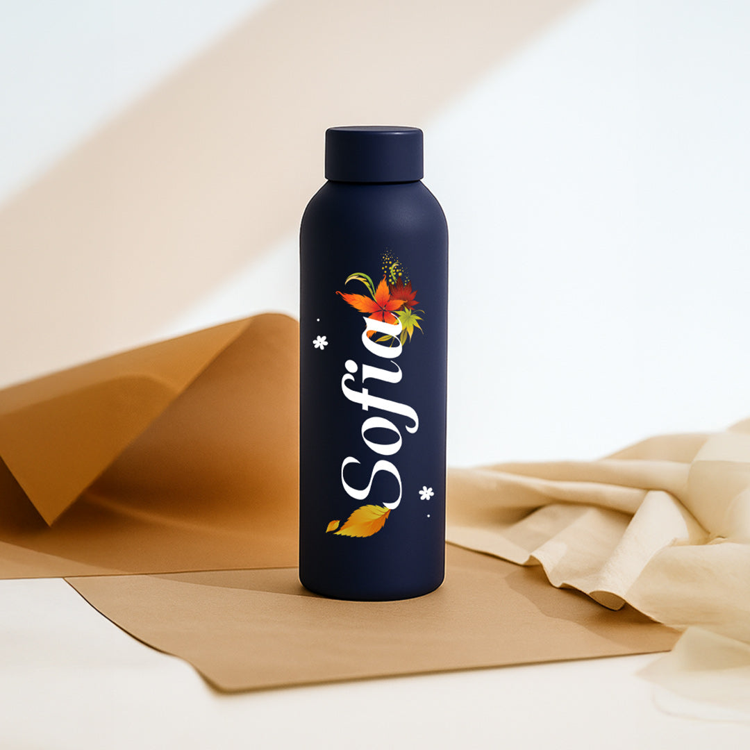 Personalized Floral Name Water Bottle | Love Craft Gifts