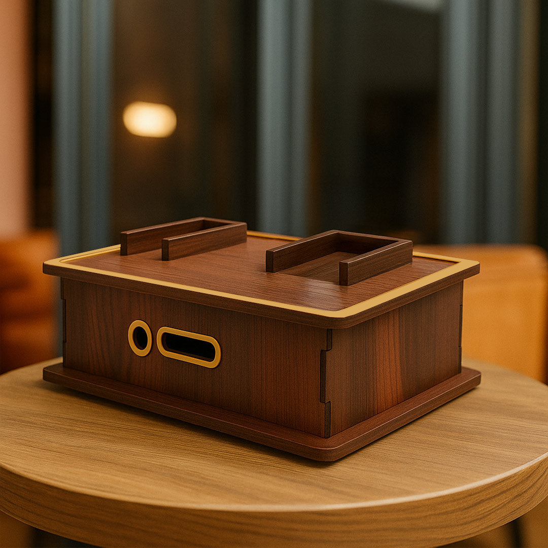 Personalized Wooden Piggy Bank with Calendar & Clock | Love Craft Gifts