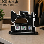 Personalized Boutique QR Code Table Stand with Custom Logo & Social Media Display | Premium Business Branding Gift for Boutique Owners - 8x9" | Love Craft Gifts™