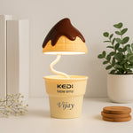 Personalized Ice Cream Cone LED Table Lamp – Chocolate Top | Love Craft Gifts