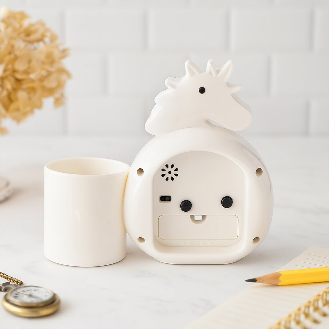 Personalized Unicorn Alarm Clock with Pen Holder | Love Craft Gifts