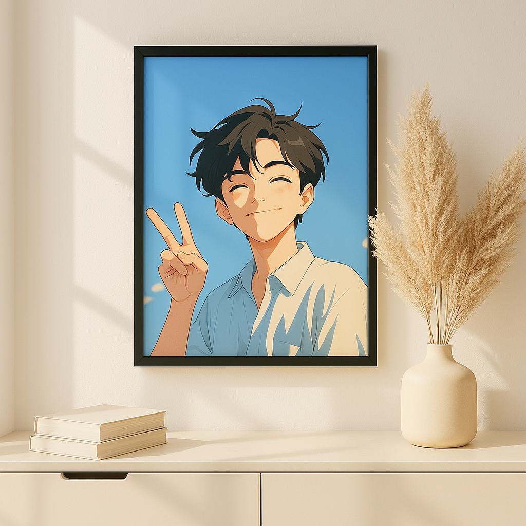 Custom Anime-Style Portrait from Photo – Personalized Digital Art in Vibrant Style | Love Craft Gifts