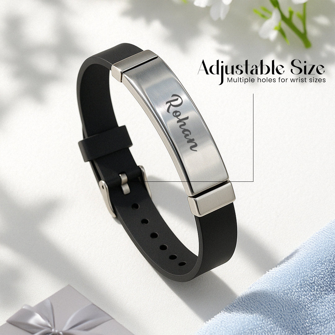 Personalized Men’s Leather Bracelet| Love Craft Gifts