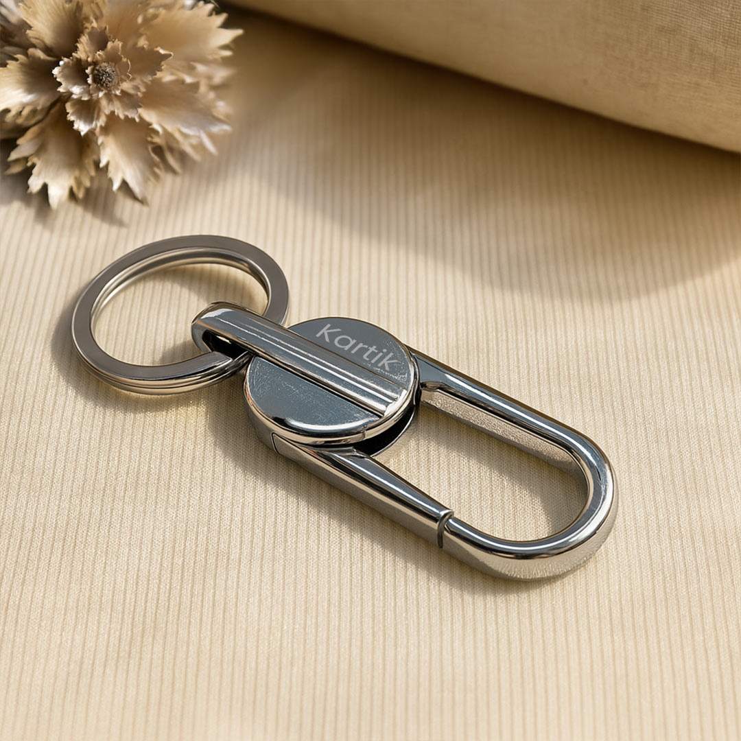 Premium Silver Metal Keychain with Name Personalization | Love Craft Gifts