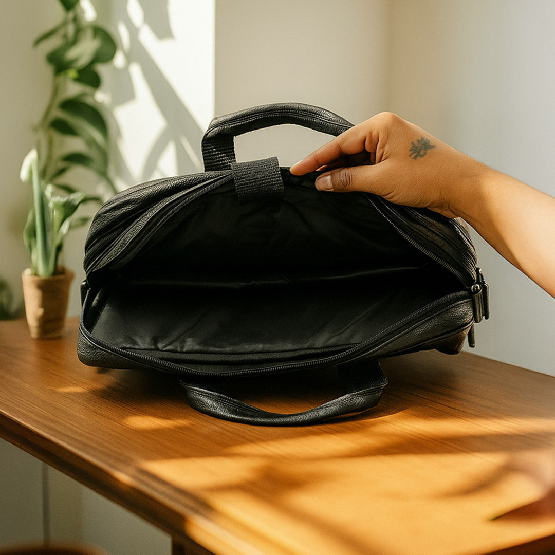 Personalized Black Laptop Bag for Office | Love Craft Gifts