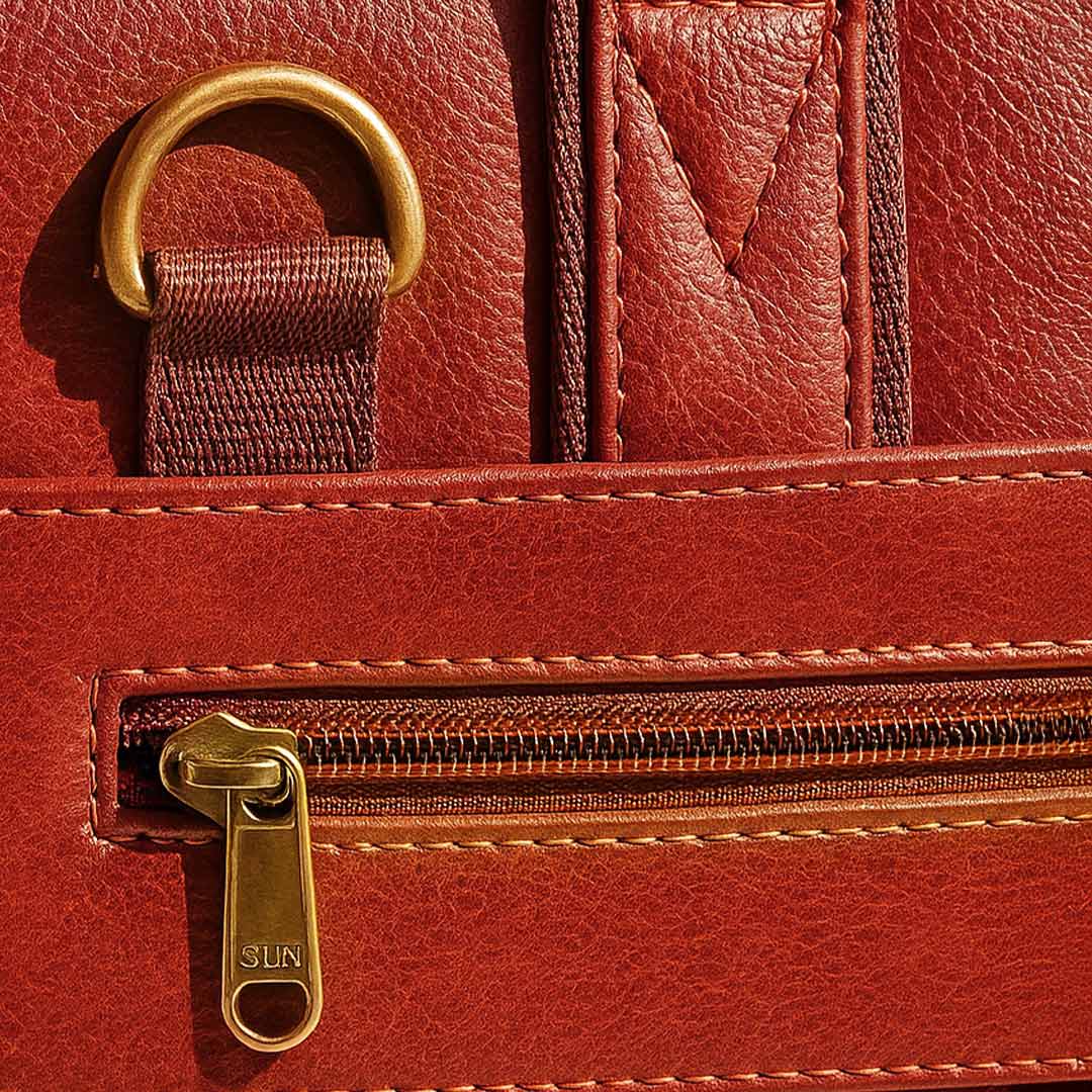 Personalized Brown Laptop Bag for Office | Love Craft Gifts