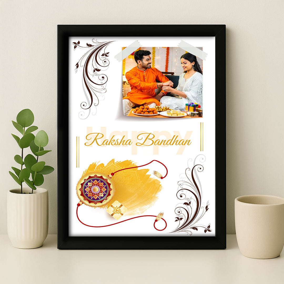 Custom Raksha Bandhan Photo Frame – Rakhi Gift for Brother or Sister | Love Craft Gifts