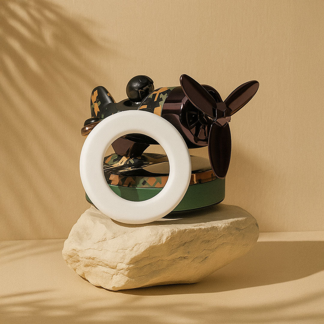 Personalized Propeller Plane Car Perfume – Camouflage Edition | Love Craft Gifts