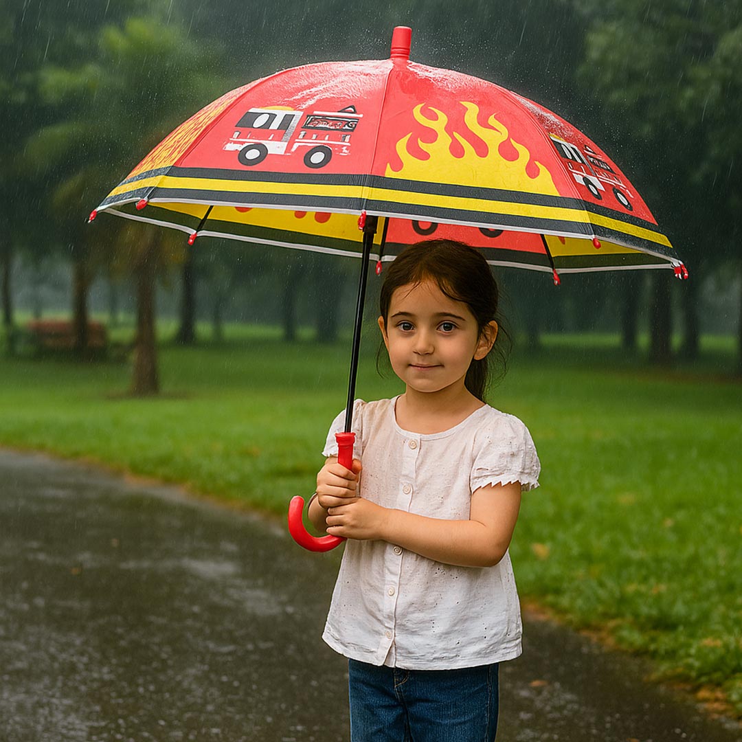 Red Firetruck Personalized Kids Umbrella | Love Craft Gifts