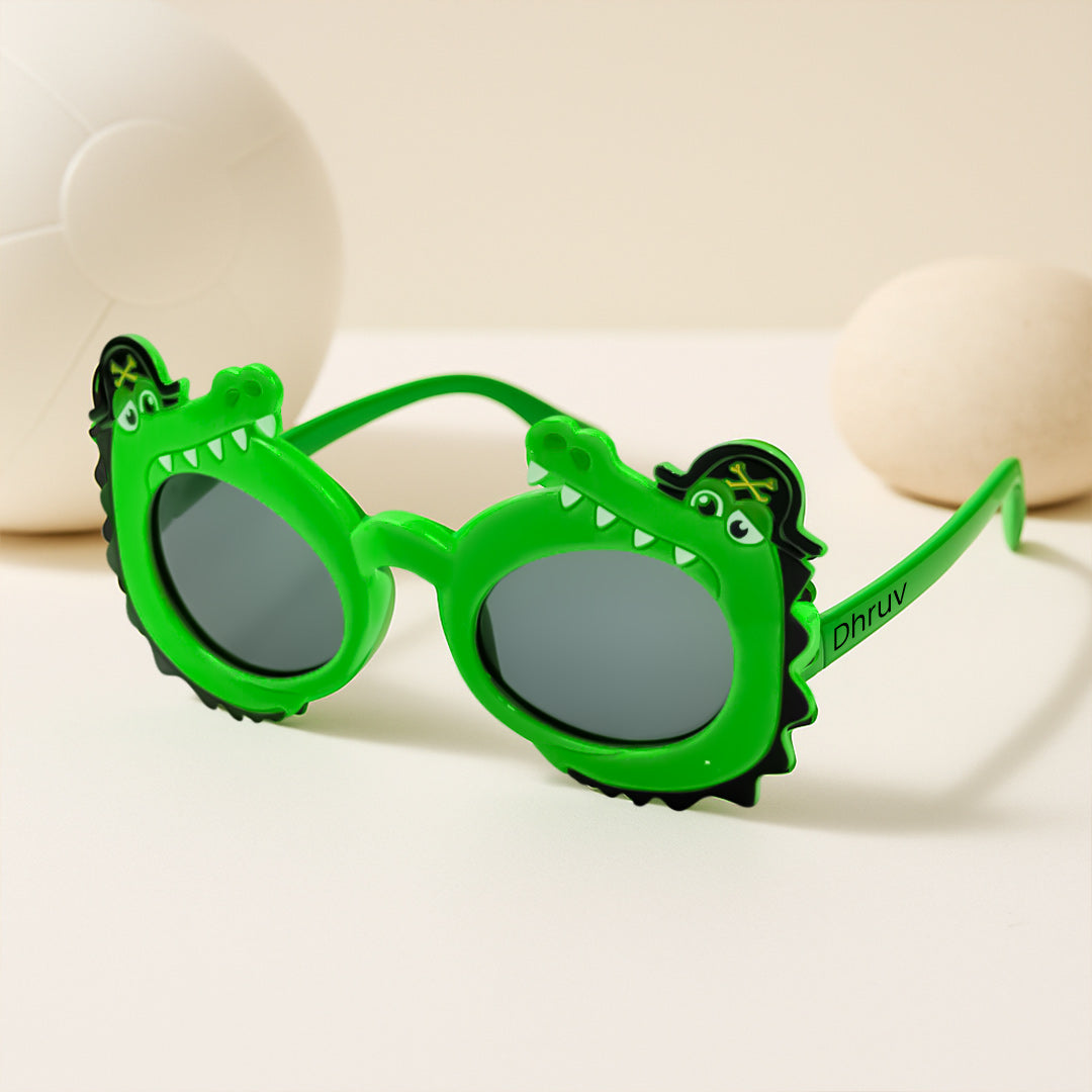Customized Kids Dinosaur Sunglasses – Personalized Name Cartoon UV Shades | Love Craft Gifts