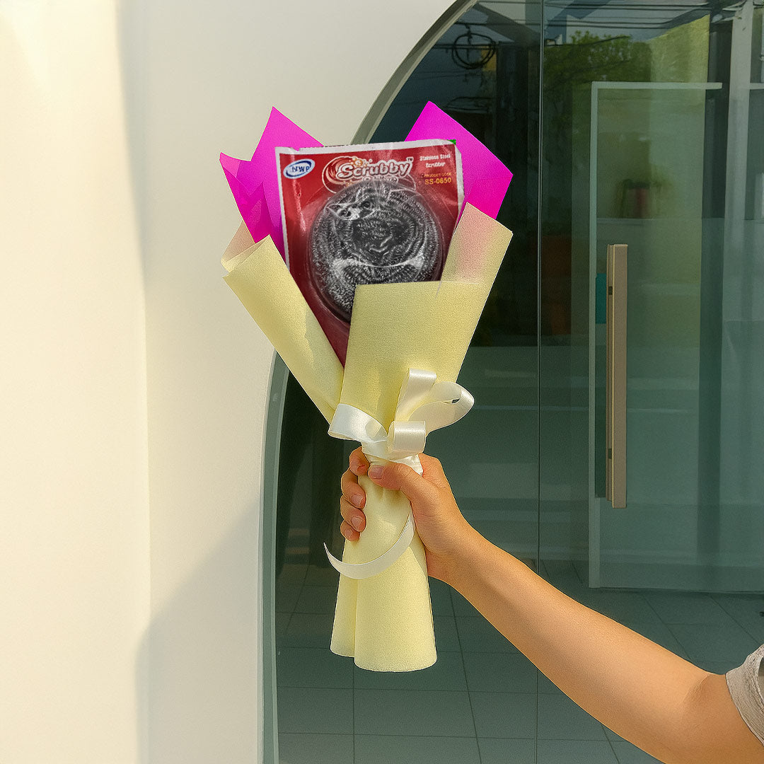 Pawa Steel Scrubber Pad Gift Bouquet – Regular Size | Love Craft Gifts