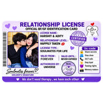 Personalized Couple Relationship License Card | Romantic Gift for Boyfriend, Girlfriend, Husband & Wife | Love Craft Gifts™
